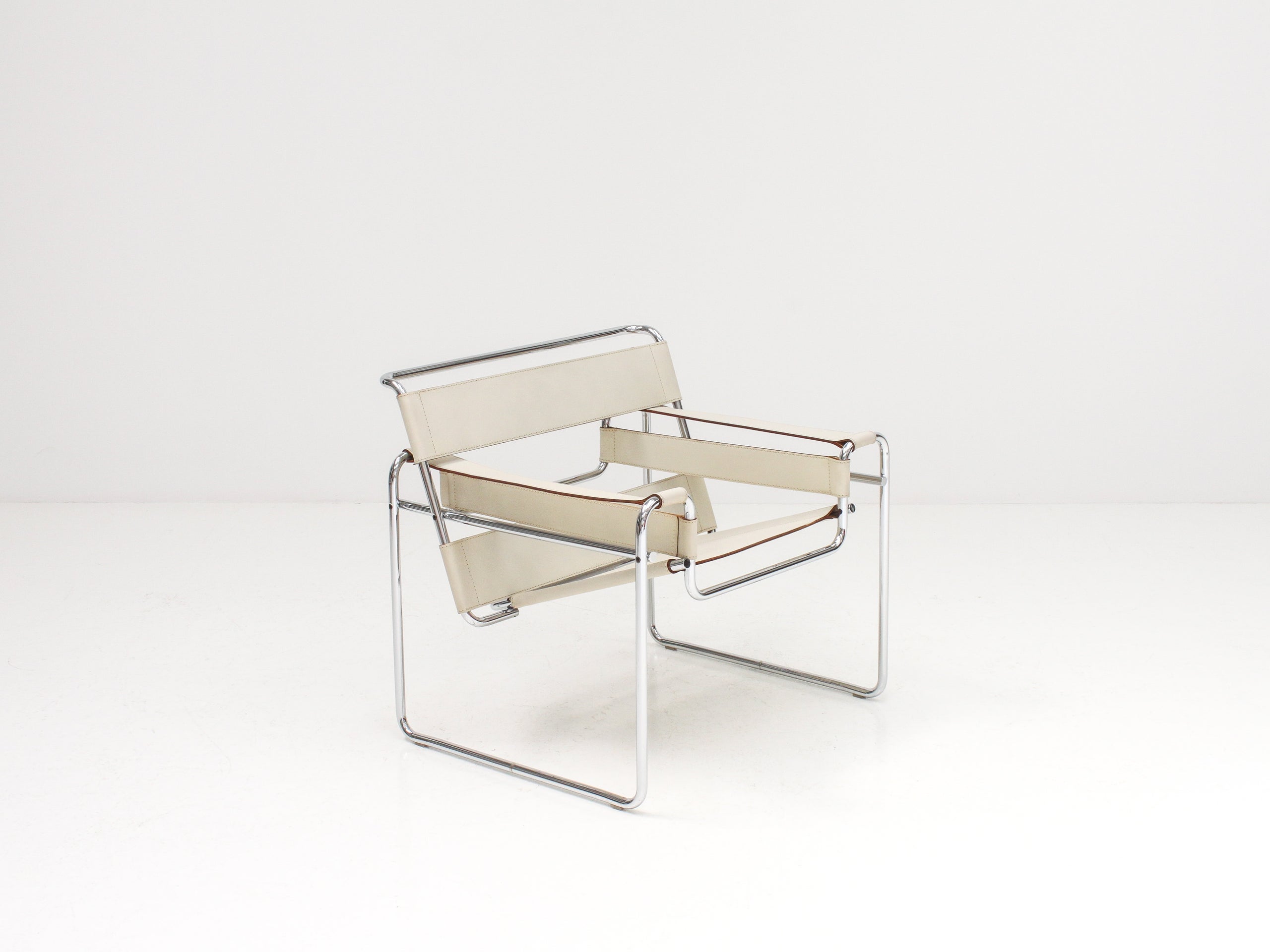 A Marcel Breuer Ivory Coloured Wassily Chair For Gavina 1960s